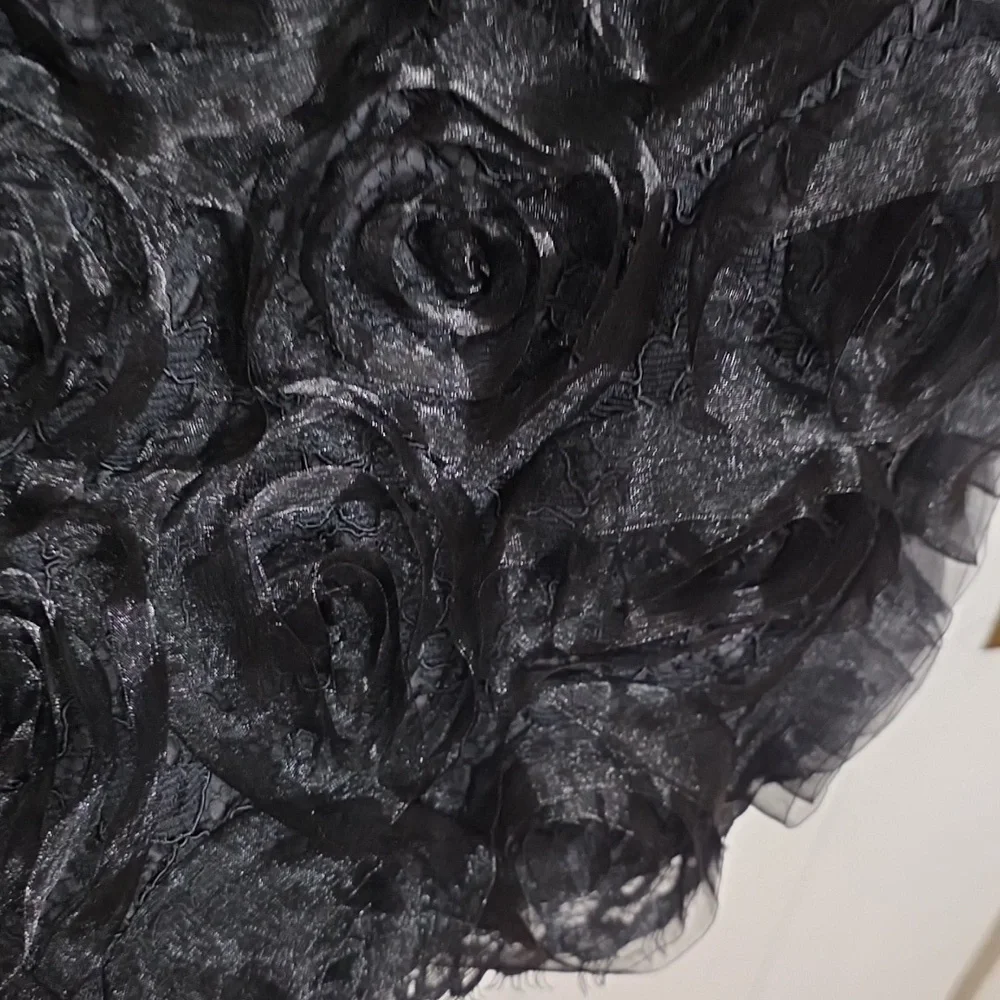 NWOT Marc By Marc Jacobs Womens Holiday Party Dress Black Rosettes Gold Zip Sz 6